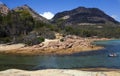 Beach and crystal clear water of Tasmania