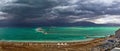 Beach on the Dead Sea. Israel.