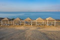 Beach on the Dead Sea in Jordan Royalty Free Stock Photo