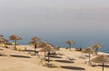 Beach on the Dead sea, one of the world`s saltiest lake