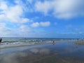 Beach in Deauville, Normandie, France Royalty Free Stock Photo