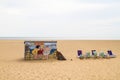 Beach Deck Chair Hut at British Seaside Resort Royalty Free Stock Photo