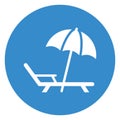 Beach, deck chair Vector Icon which can easily edit Royalty Free Stock Photo