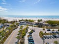 Beach deck and public restrooms on Siesta Key Beach Sarasota FL Royalty Free Stock Photo