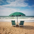 Beach delight: sun, sand, and ocean