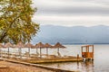 Beach on Dojran lake Royalty Free Stock Photo