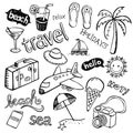 Beach Doodles Royalty Free Stock Photo
