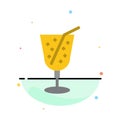 Beach, Drink, Juice Abstract Flat Color Icon Template Royalty Free Stock Photo