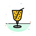 Beach, Drink, Juice Abstract Flat Color Icon Template Royalty Free Stock Photo