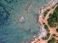 Beach at drone point of view Royalty Free Stock Photo