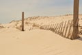 beach dune fence Royalty Free Stock Photo