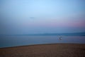 The beach early in the morning, on the Adriatic coast Royalty Free Stock Photo