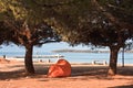 Beach in the early morning. Istria, Croatia Royalty Free Stock Photo