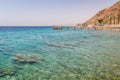 Beach of Eilat city, Red Sea, Israel Royalty Free Stock Photo