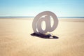 At the beach email concept Royalty Free Stock Photo