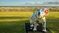 Beach entrance with colourful koala statue Gold Coast Queensland Australia wide image