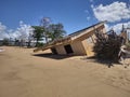 Beach erosion hurricane damage Playa Espinar Beach Aguada Puerto Rico red house sand trees island life