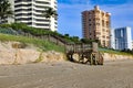 Beach Erosion in South Florida Royalty Free Stock Photo