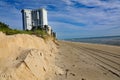 Beach Erosion in South Florida Royalty Free Stock Photo