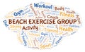 Beach Exercise Group word cloud Royalty Free Stock Photo