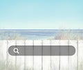Beach Fence Relaxing Scenics Sea Concept Royalty Free Stock Photo