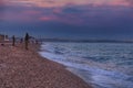 Beach fisherman antalya lanscape