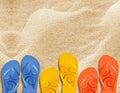 Beach flip flops Royalty Free Stock Photo