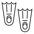 Beach flippers icon, outline style Royalty Free Stock Photo