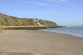 Beach by Folkestone harbour. Kent. England Royalty Free Stock Photo