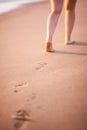 Beach footprint Royalty Free Stock Photo