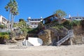 Beach front homes in Crescent Bay, North Laguna Beach, California. Royalty Free Stock Photo