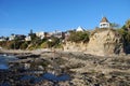 Beach front homes at Shaws Cove, Laguna Beach, California. Royalty Free Stock Photo