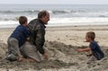 Beach Fun - Grand Father and Grand Sons