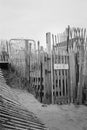 Beach gate with sign reading Private Keep Out