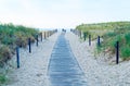 Beach on the German Baltic Sea with beach chair and holiday feeling with sand Royalty Free Stock Photo