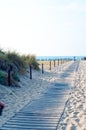 Beach on the German Baltic Sea with beach chair and holiday feeling with sand Royalty Free Stock Photo