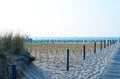 Beach on the German Baltic Sea with beach chair and holiday feeling with sand Royalty Free Stock Photo