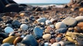 Godly Realistic Close Up Of A Beautiful Beach With Colorful Rocks