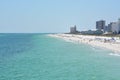 Beach goers at Pensacola Beach in Escambia County, Florida on the Gulf of Mexico, USA Royalty Free Stock Photo