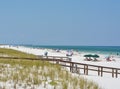 Beach goers at Pensacola Beach in Escambia County, Florida on the Gulf of Mexico, USA Royalty Free Stock Photo