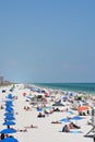 Beach goers at Pensacola Beach in Escambia County, Florida on the Gulf of Mexico, USA Royalty Free Stock Photo