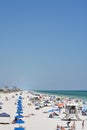 Beach goers at Pensacola Beach in Escambia County, Florida on the Gulf of Mexico, USA Royalty Free Stock Photo