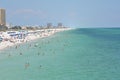 Beach goers at Pensacola Beach in Escambia County, Florida on the Gulf of Mexico, USA Royalty Free Stock Photo