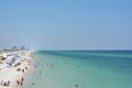 Beach goers at Pensacola Beach in Escambia County, Florida on the Gulf of Mexico, USA Royalty Free Stock Photo