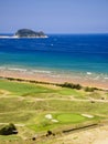 Beach and golf course of Zarautz Royalty Free Stock Photo