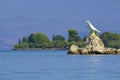 Beach in Gouvia marina, Corfu Royalty Free Stock Photo