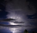 The beach is a great place to view a summer storm over the Gulfstrea Royalty Free Stock Photo