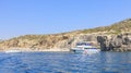 Beach in the Gulf of Afandou. Rhodes Island. Greec