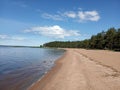 Beach of the Gulf of Finland, Russia Royalty Free Stock Photo