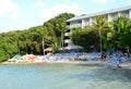 Beach at the Gulf of Mexico on the Island Key Largo, Florida Keys